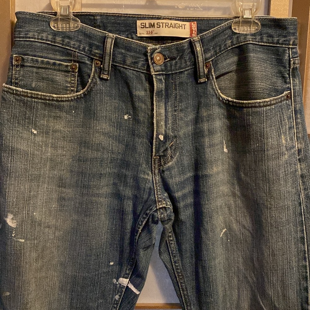 32x32 men’s jeans, Levi’s 514, paint splattered and nicely broken in - Picture 2 of 7